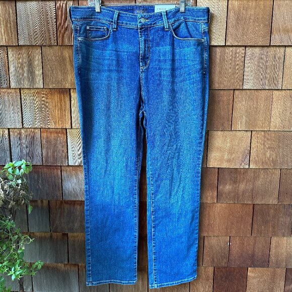 NWT NYDJ Blue Premium Denim Marilyn Straight Leg Jeans in Women's 16 - Picture 1 of 11